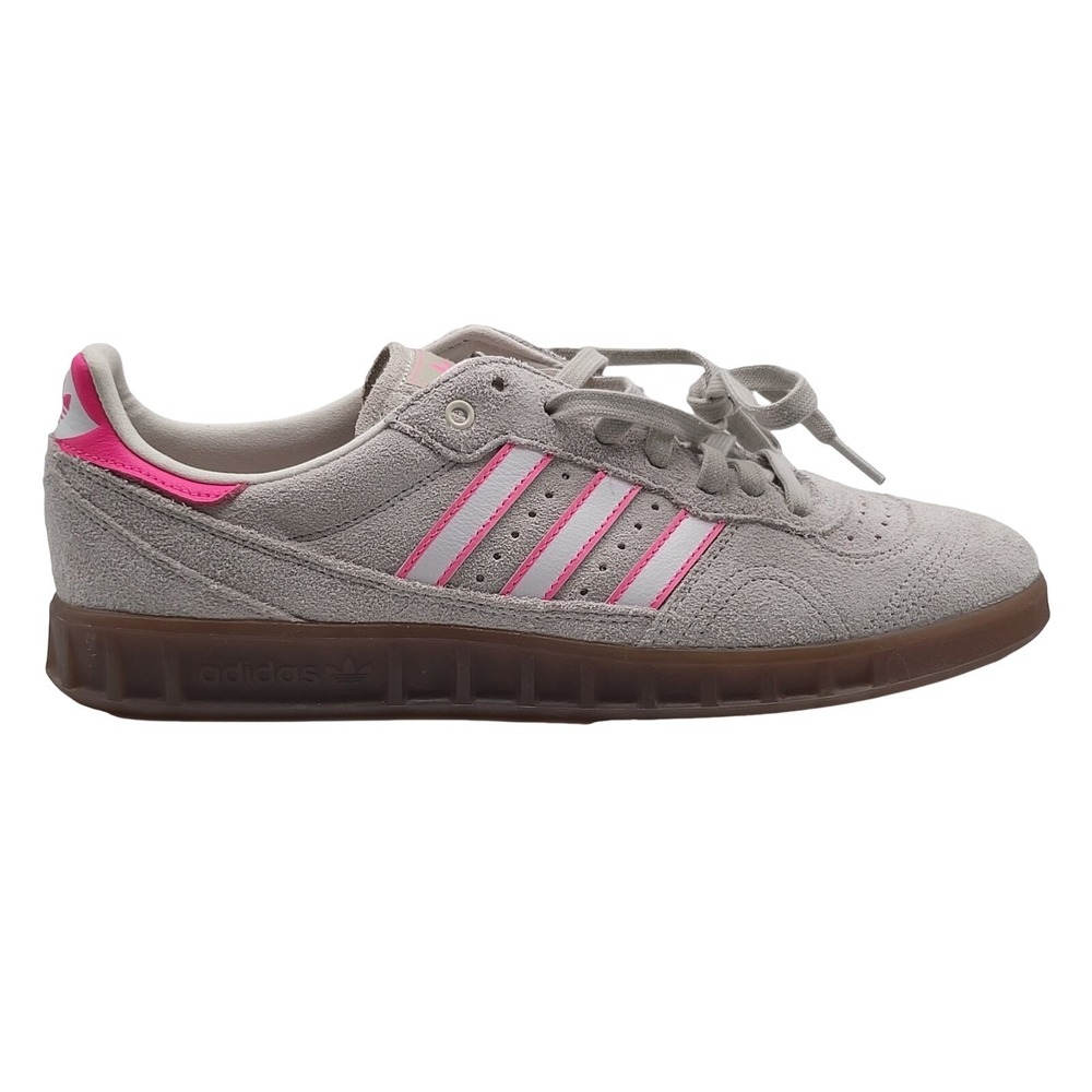 Adidas‎ Handball Top RM Mens 12 Grey One White Lucid Pink Shoes JR3656